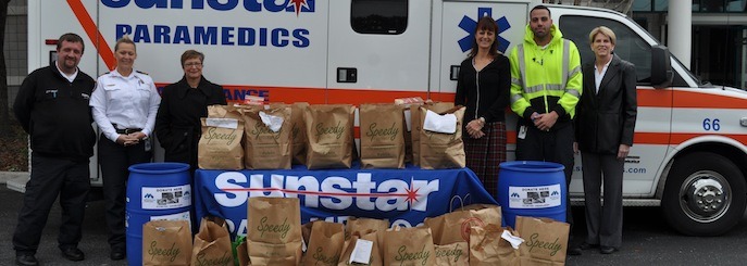Sunstar Paramedics running baby food drive  for RCS Food Bank and Family Homeless Shelter
