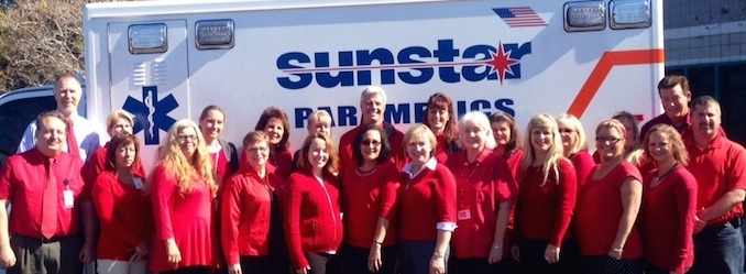 Sunstar Paramedics goes red to promote heart health